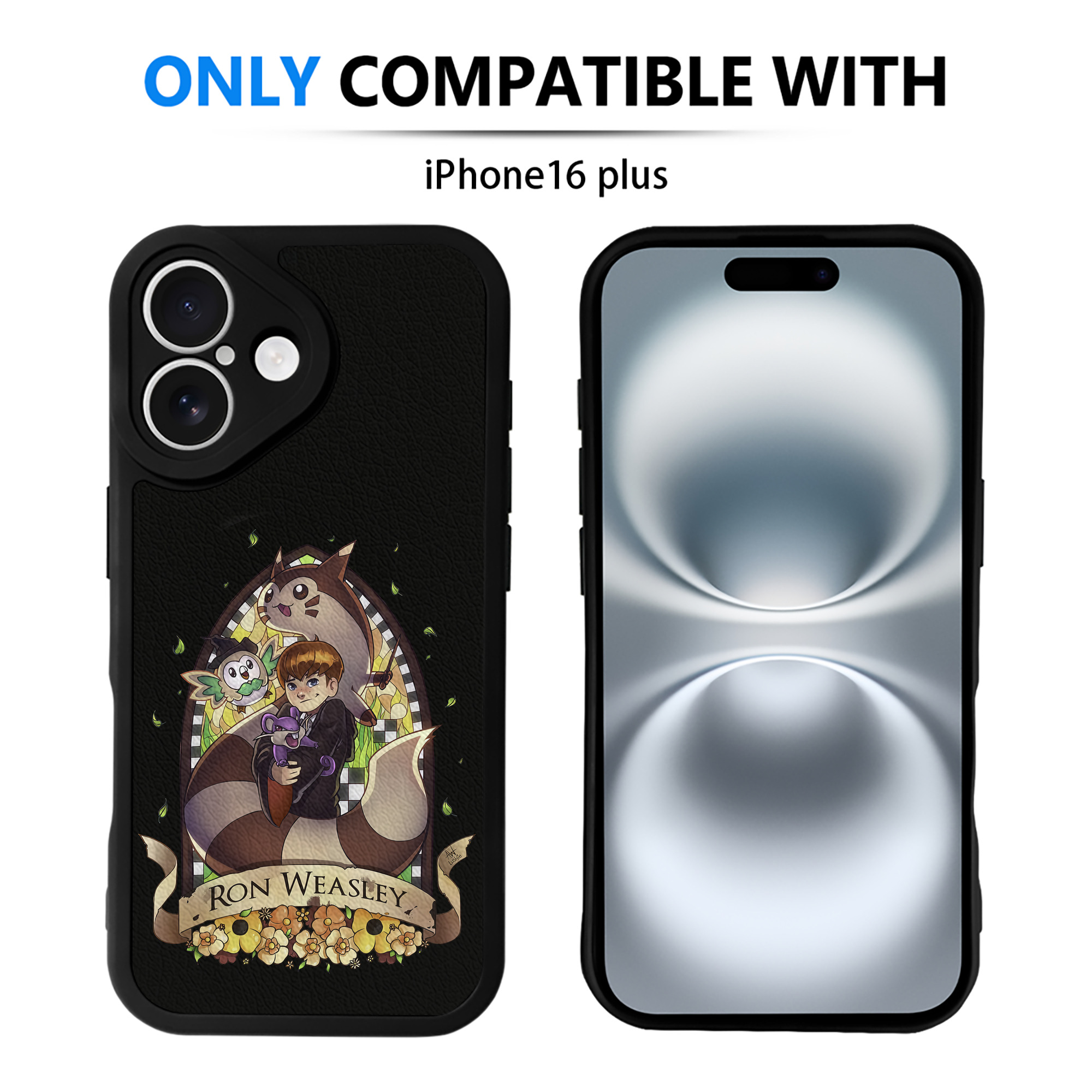（画像用） Harry Potter ハリー・ポッターシリーズ 【iPhone 16シリーズ対応】シリコンスマホケース（レザー調） 材質：シリコン